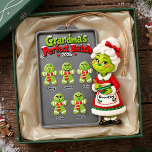 Grandma's Perfect Batch Ornament - Personalized Christmas Gifts For Grandma 01huta151026-Homacus