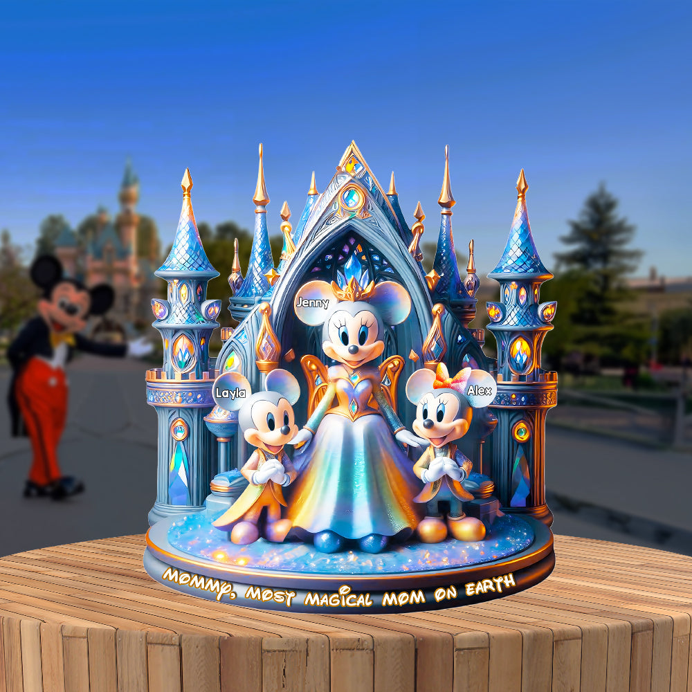 Enchanted Winter Castle Mom Plaque – Custom Christmas Gifts For Mom 03tgmh250325-Homacus