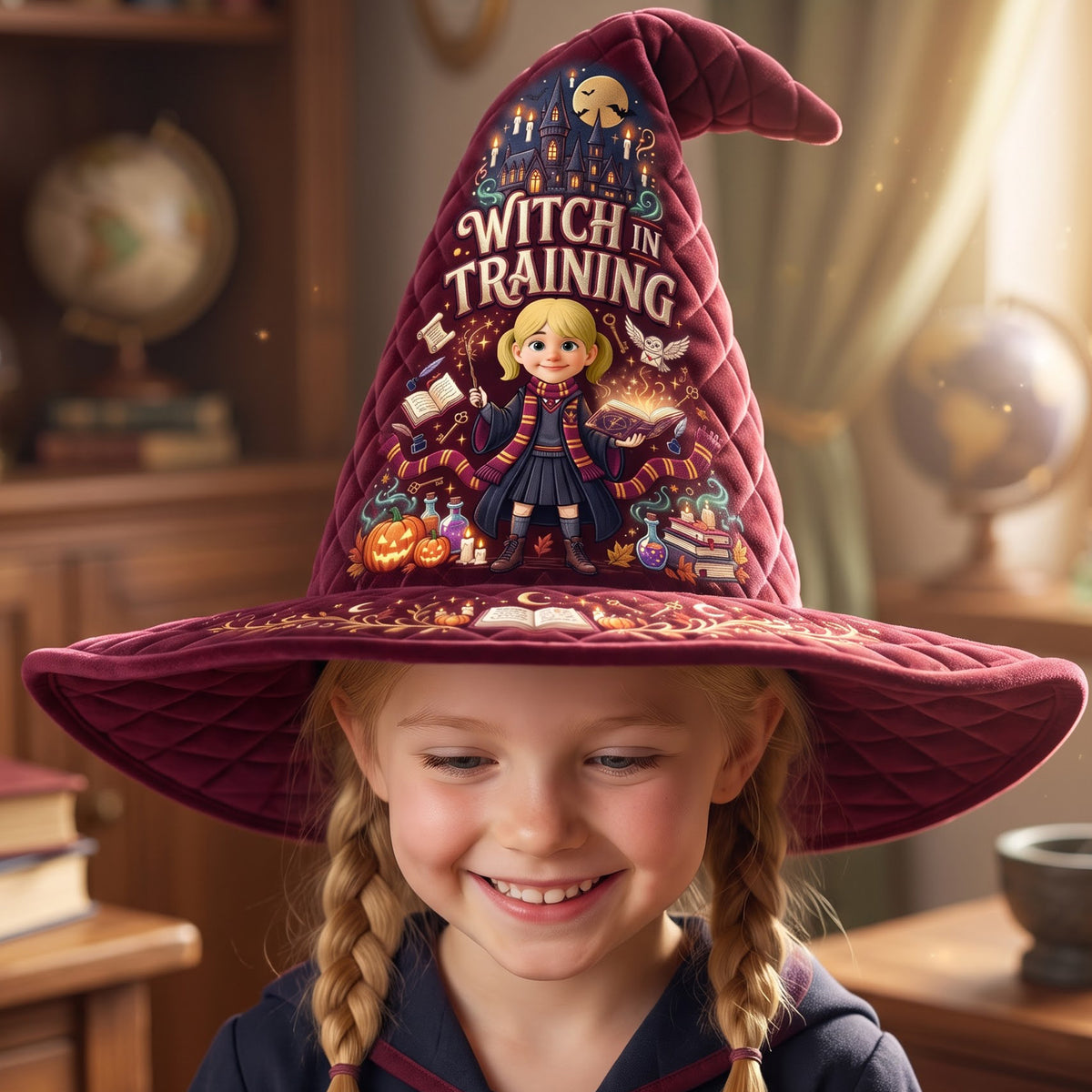Little Magical Quilted Witch Hat - Personalized Gifts For Halloween 04tyqn120826-Homacus