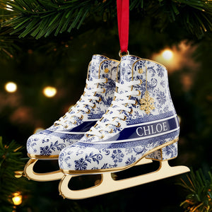Winter Skating Ornament - Personalized Gifts For Ice Skating Lovers 05PGLU241025-Homacus