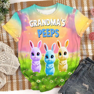 Personalized Gifts For Grandma 3d Shirt, Bunny Peeps 03TGMH110225 Easter Gifts-Homacus