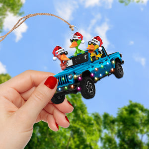 Personalized Gifts For Off-road Lovers, Christmas Ornament Duck Couple 01qhqn121022-Homacus