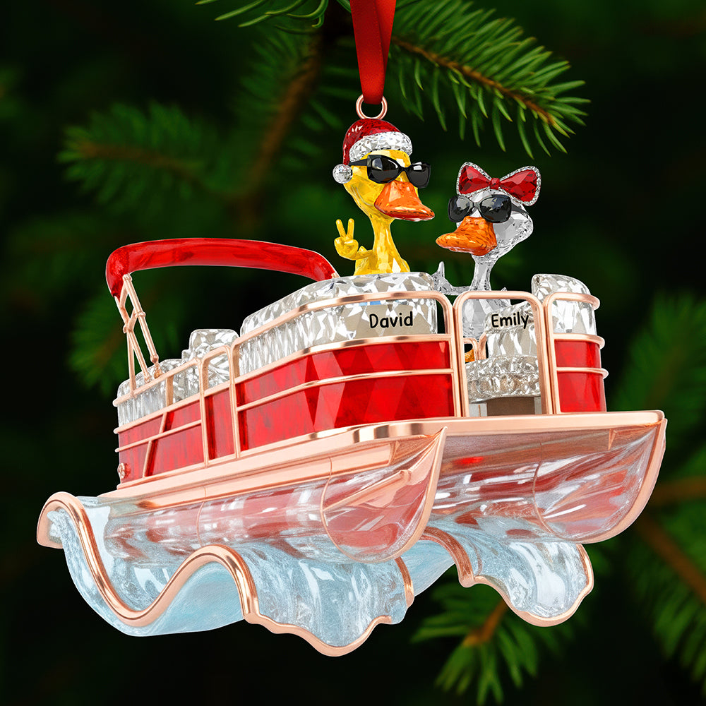 Fun Duck Pontoon Trip Ornament, Personalized Gifts For Pontoon Lovers 05qhqn250925-Homacus