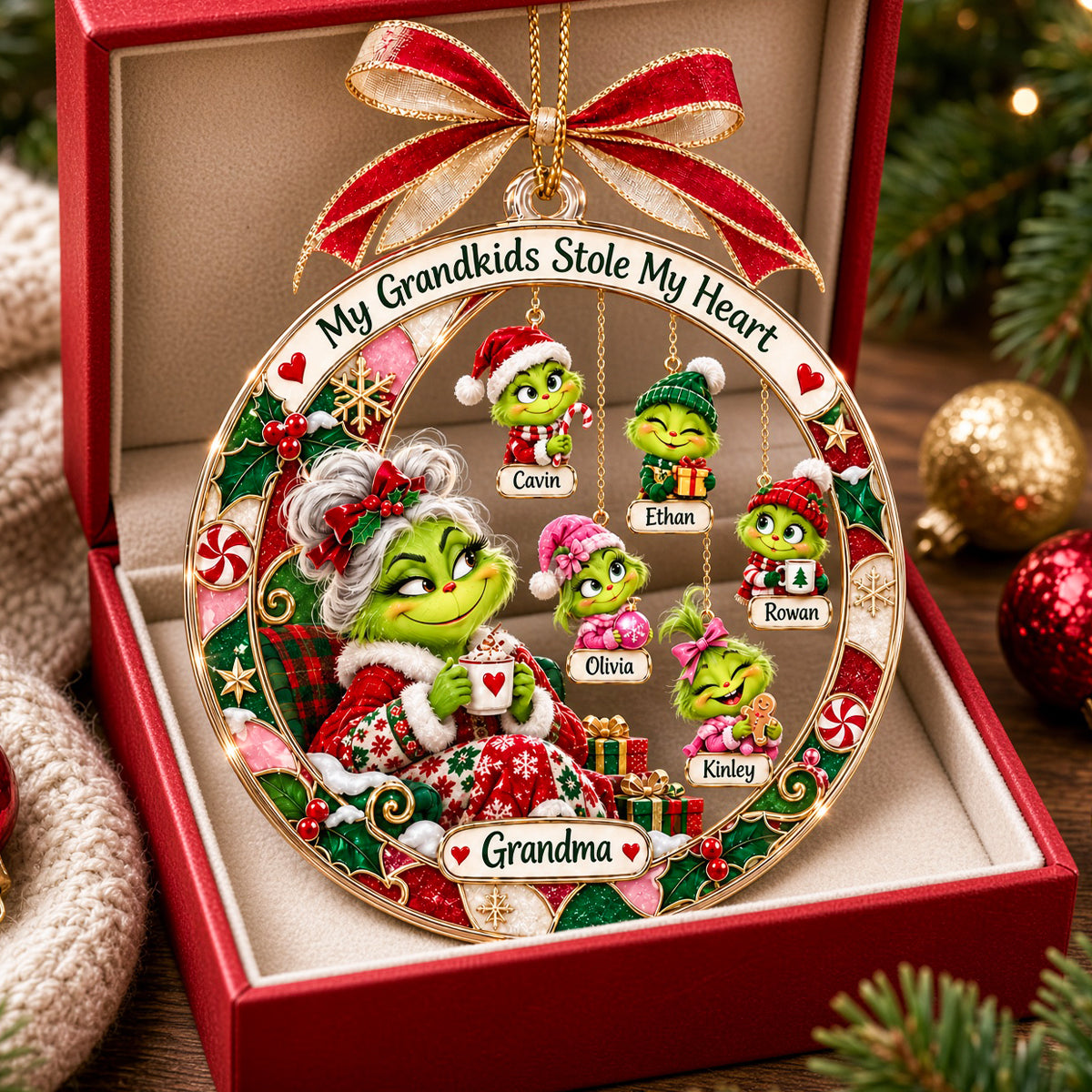 Cute Grandkids Christmas Ornament - Personalized Gifts For Grandma 05todh121026