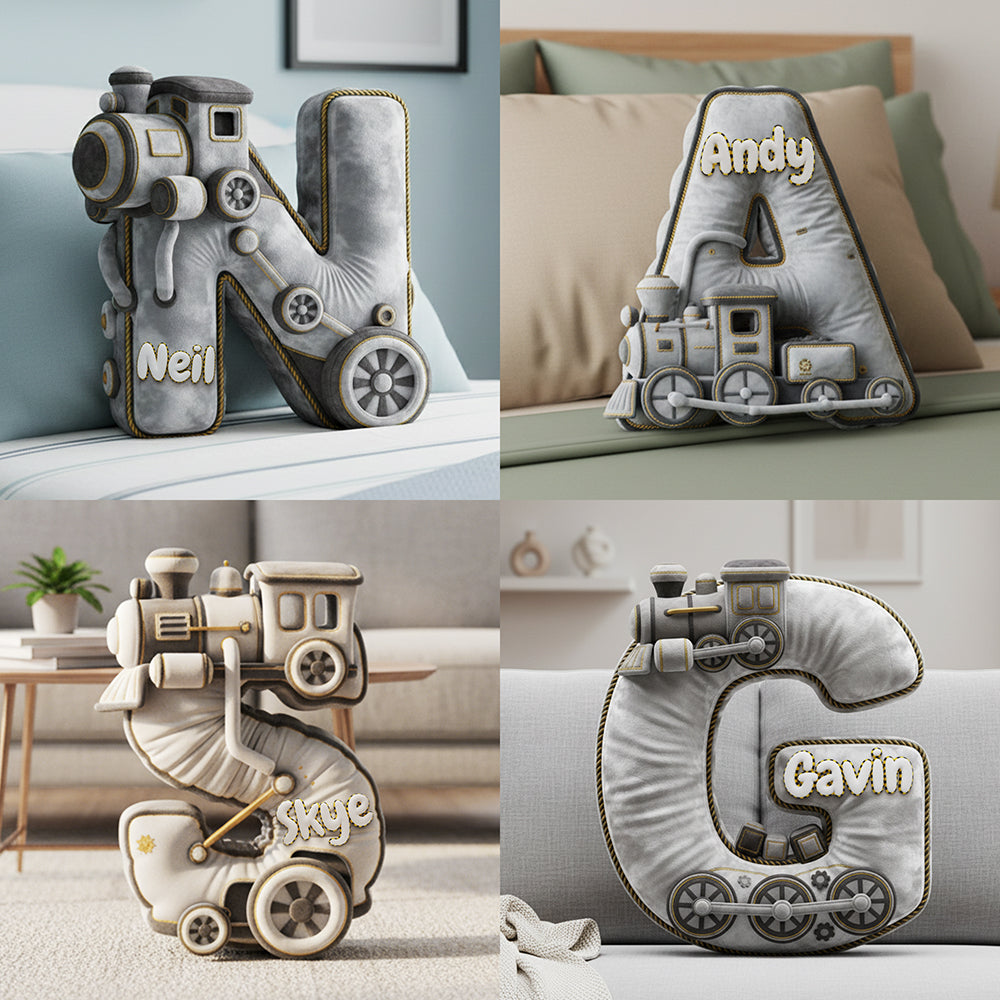 Alphabet Letter Pillow - Personalized Gifts For Train Lovers 02ohta041225-Homacus