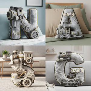 Alphabet Letter Pillow - Personalized Gifts For Train Lovers 02ohta041225-Homacus