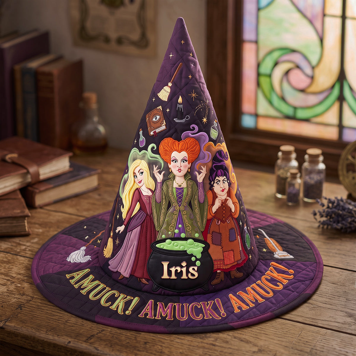 Enchanted Quilted Witch Hat Personalized Gifts For Sisters 04TOTA120826-Homacus