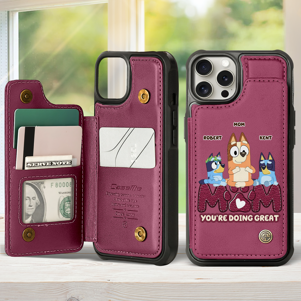 Personalized Gifts For Mom Leather Flip Wallet Phone Case 02ohpu250225-Homacus