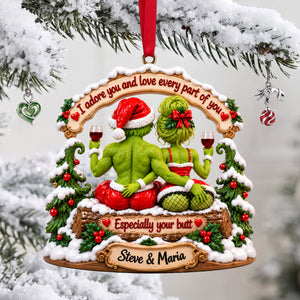 Playful Touch Couple Acrylic Ornament - Personalized Gift For Couples 05TOLU161026-Homacus