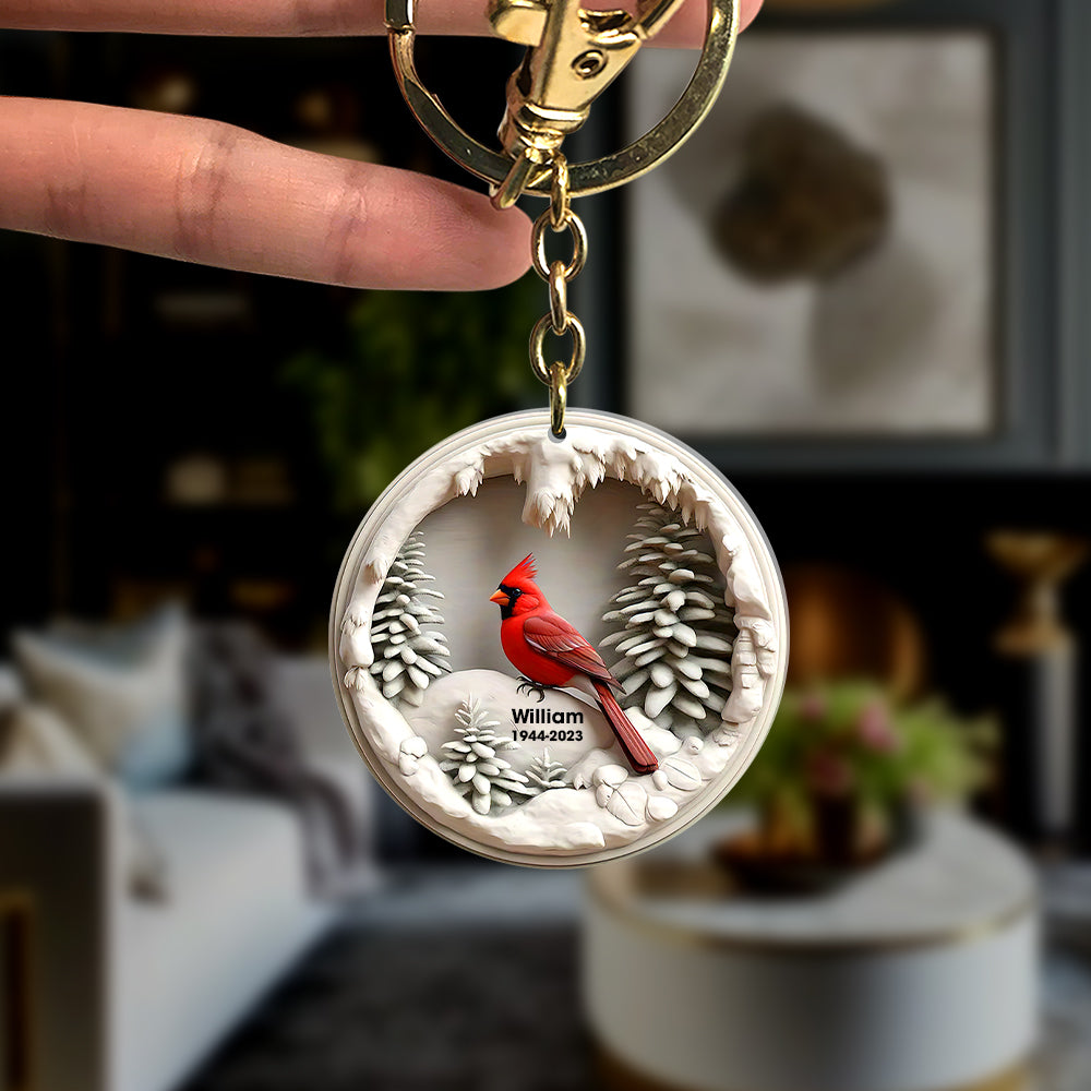 Personalized Gifts For Family Memorial Keychain 06kaqn191224 Cardinal Keychain-Homacus