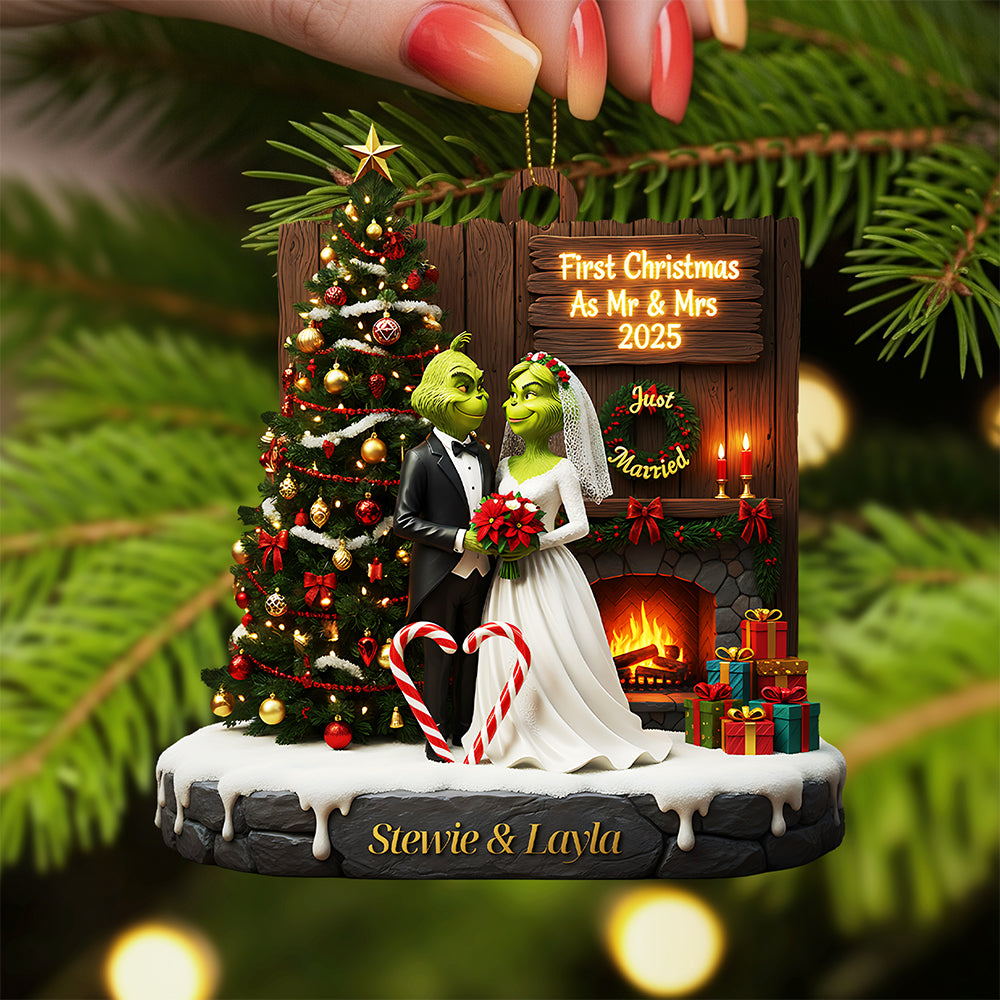 Personalized Gifts For Newlyweds Christmas Ornament 03kita290925-Homacus