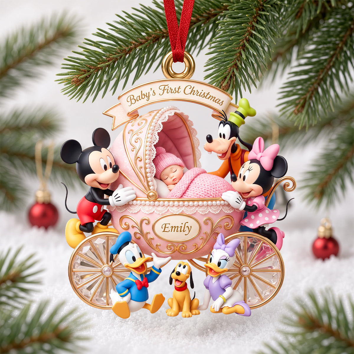 Newborn’s First Christmas Ornament - Personalized Christmas Gifts 07nadh091026-Homacus