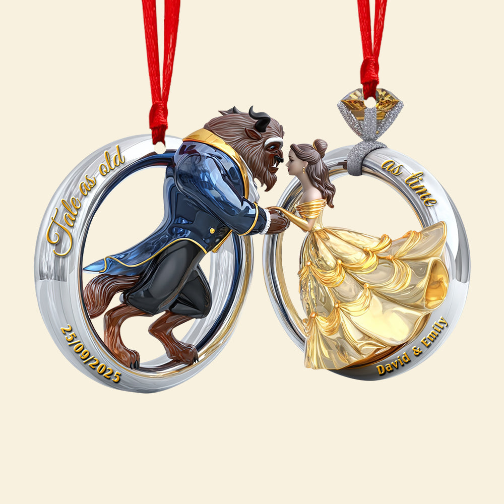 Fairy Tale Couple Christmas Ornament - Set Of 2 Personalized Gifts For Couple 01tgqn180825-Homacus