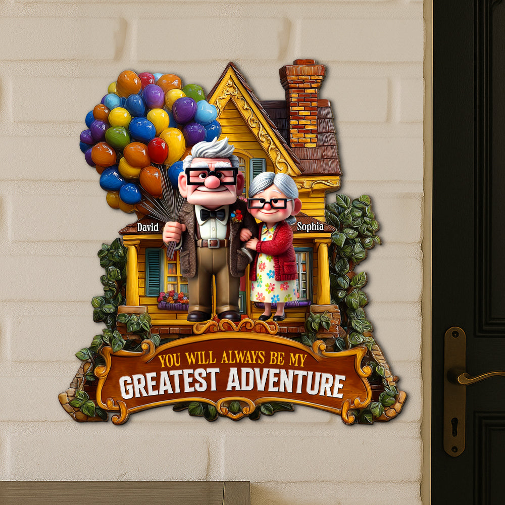 Greatest Adventure Wood Sign Personalized Gifts For Couple 02TGTN240525-Homacus