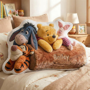 Peeking In Wood Log Shaped Pillow - Personalized Gifts For Cuteness Lovers 04QHMG041225-Homacus