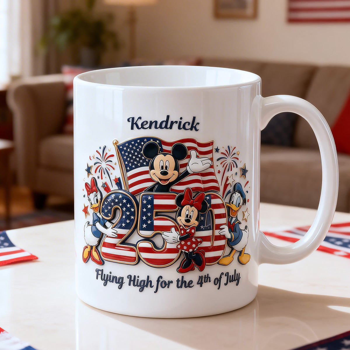 4th of July With Friends Coffee Mug - Personalized Gifts For Patriotics 03PAMG230226-Homacus