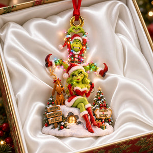 Funny Couple Light Up The Love Ornament - Personalized Christmas Gifts 07padh160926-Homacus