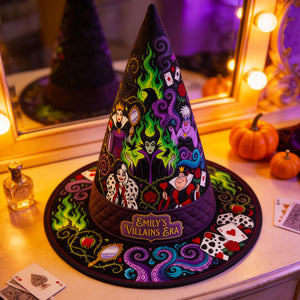 Dark Enchantress Quilted Witch Hat - Personalized Halloween Gifts 02hadt130826