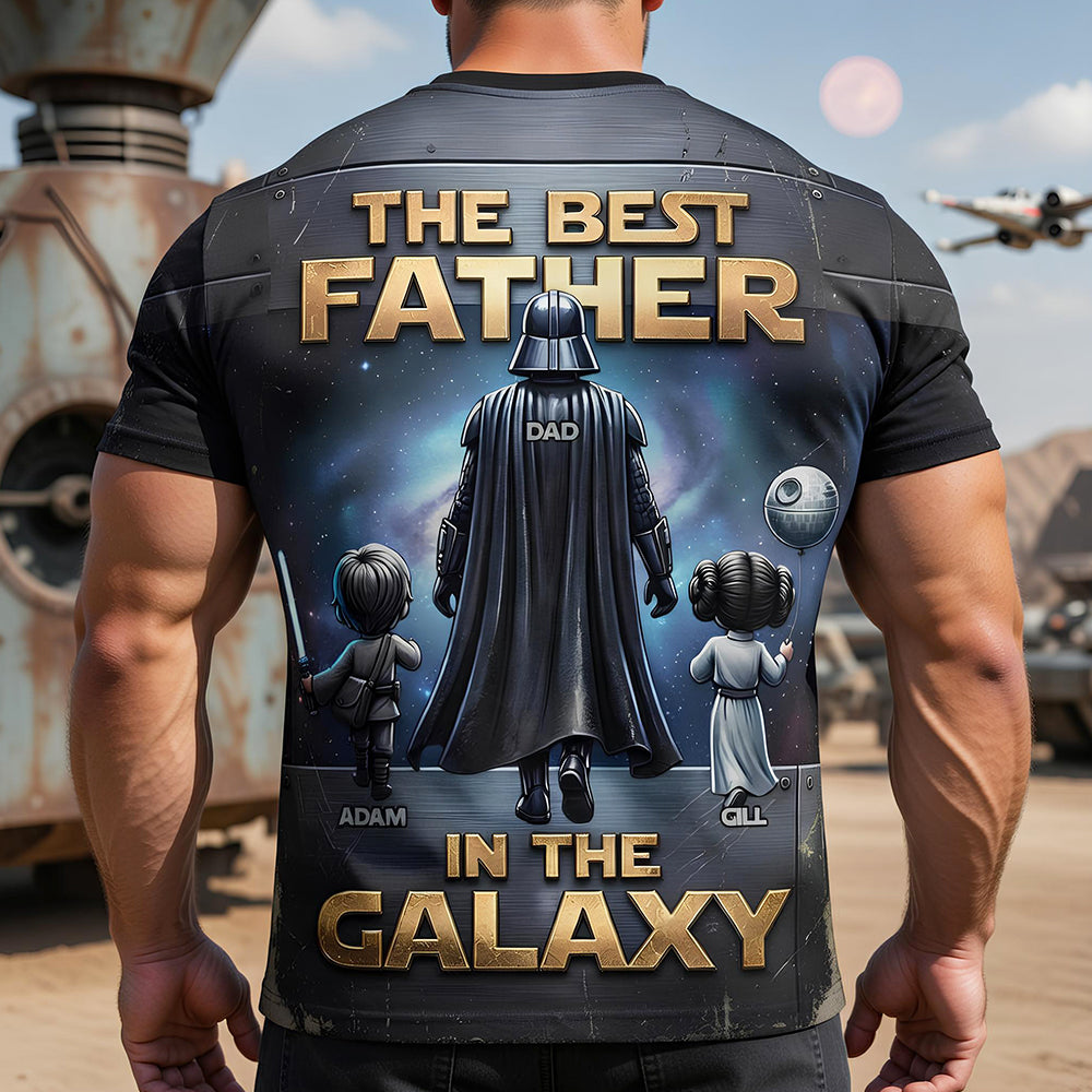 The Best Father In The Galaxy Shirt - Personalized Gifts For Dad 02NADT040426-Homacus