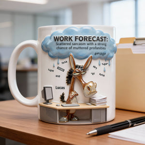 Attitude Donkey Office Worker Work Forecast, Personalized Gifts For Coworker 05qhtn230126-Homacus