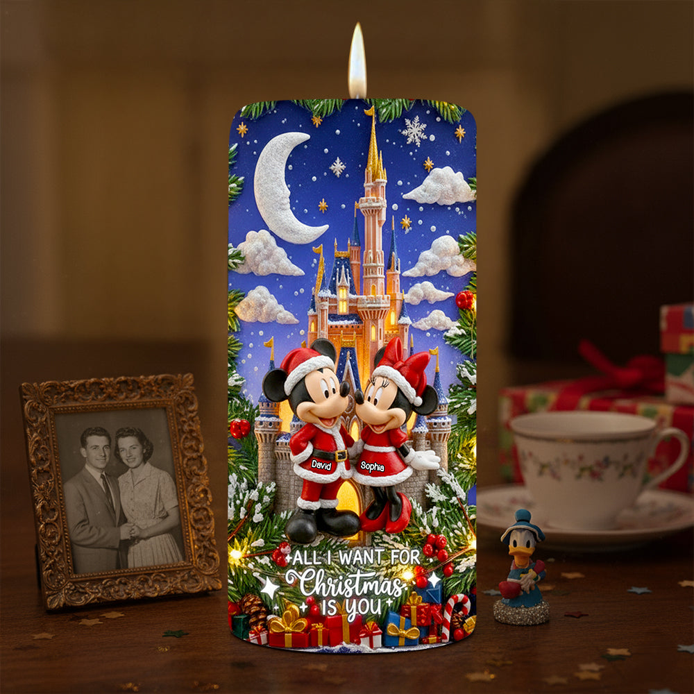 Romantic Couple Festive Season LED Candle, Personalized Christmas Gifts For Couple 05qhdt060925-Homacus