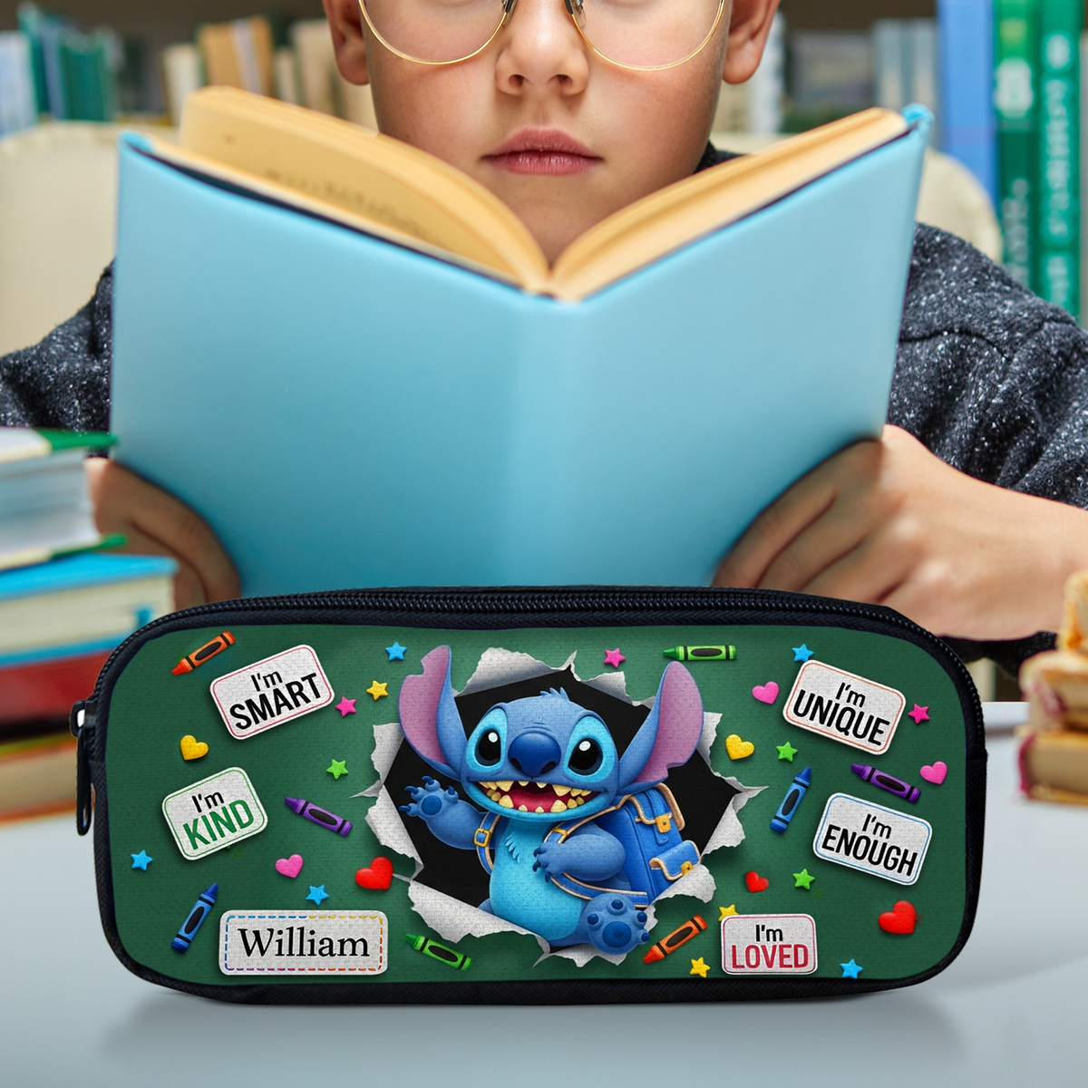 Cute Alien Ready For Class Pencil Case - Personalized Gifts For Kids 04TGLU300725-Homacus