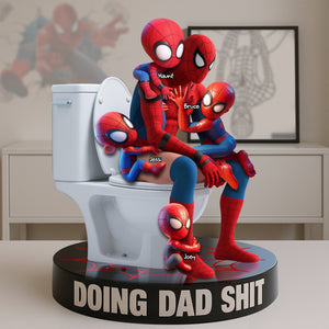 Dad Doing Sh*t Plaque - Personalized Gifts For Dad 05OHLU140525-Homacus