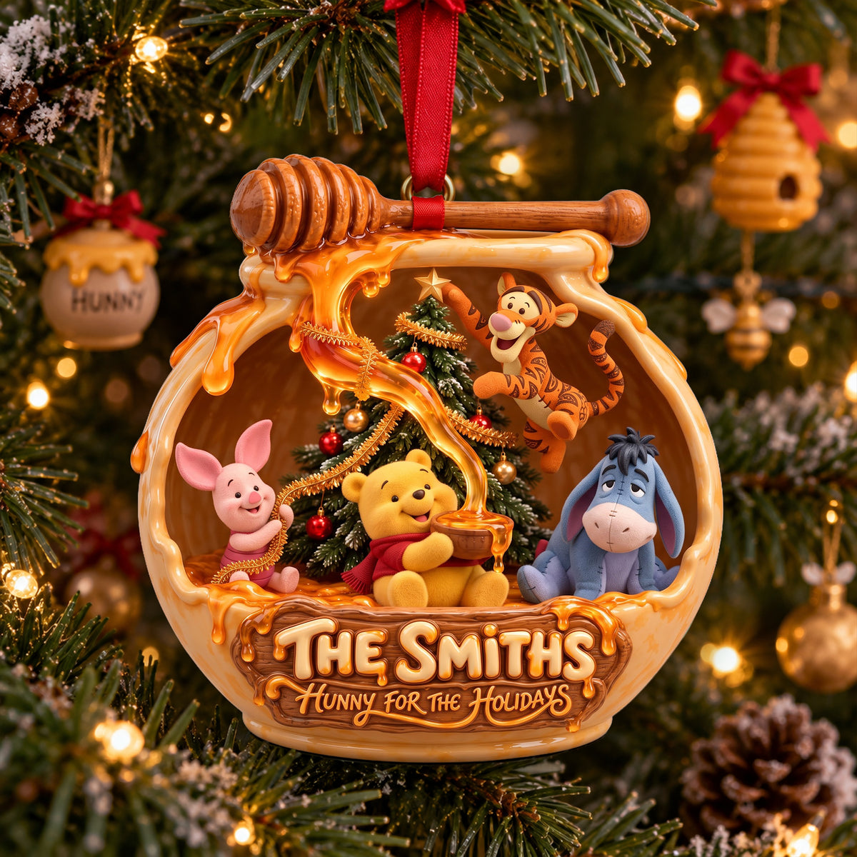 Honey Holiday Acrylic Ornament - Personalized Gifts For Family 01halu290926