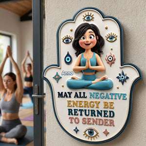 Good Vibes Metal Sign - Personalized Gifts For Yoga Lovers 04NALU180624-Homacus