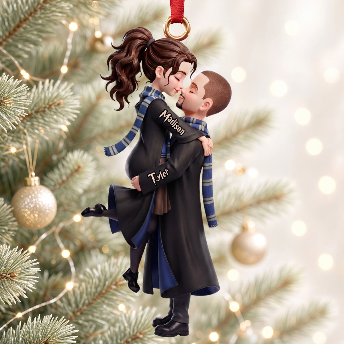 The Perfect Match Christmas Ornament - Personalized Gifts For Couple 02NADT141026-Homacus