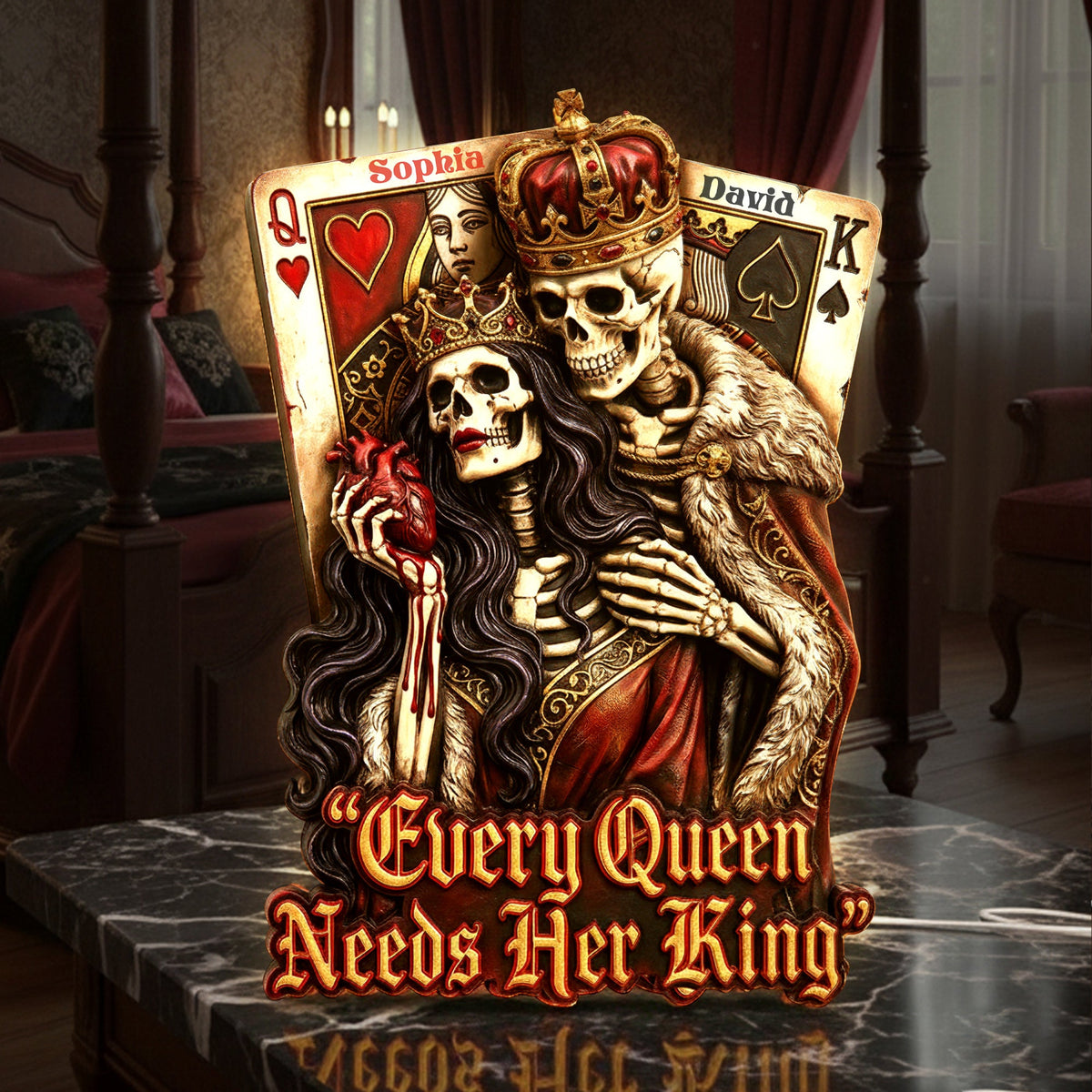 Skeleton Couple Light Box - Personalized Gift For Couples 04HULU091225-Homacus