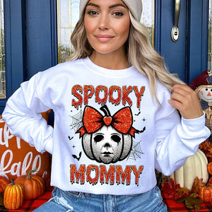 Personalized Gifts For Mom Glitter Shirt, Spooky Mama 01qhqn180924-Homacus