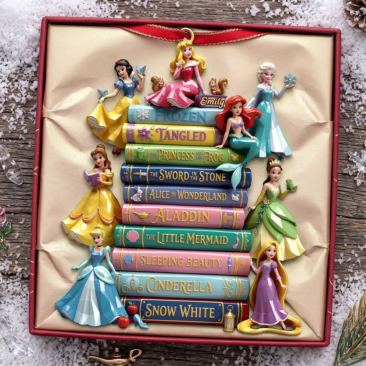 Lovely Fairy Tale Princesses Acrylic Ornament - Personalized Christmas Gifts 01nata030926