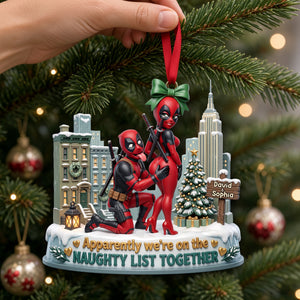 Playful Match Ornament, Personalized Gifts For Couple 02qhlu170926