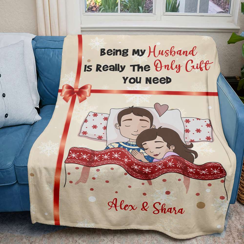 Personalized Gift For Couples, Couple Christmas Blanket 01TOMH231024HG-Homacus