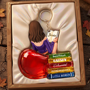 Book Lovers Acrylic Keychain - Personalized Gifts For Her 03ohta150826-Homacus