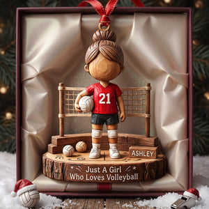 Volleyball Girl Christmas Ornament - Personalized Gifts For Christmas 04nata110926
