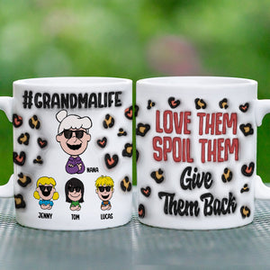 Personalized Gifts For Grandma Coffee Mug 03katn170225hh Grandma Life: Love Them Spoil Them-Homacus