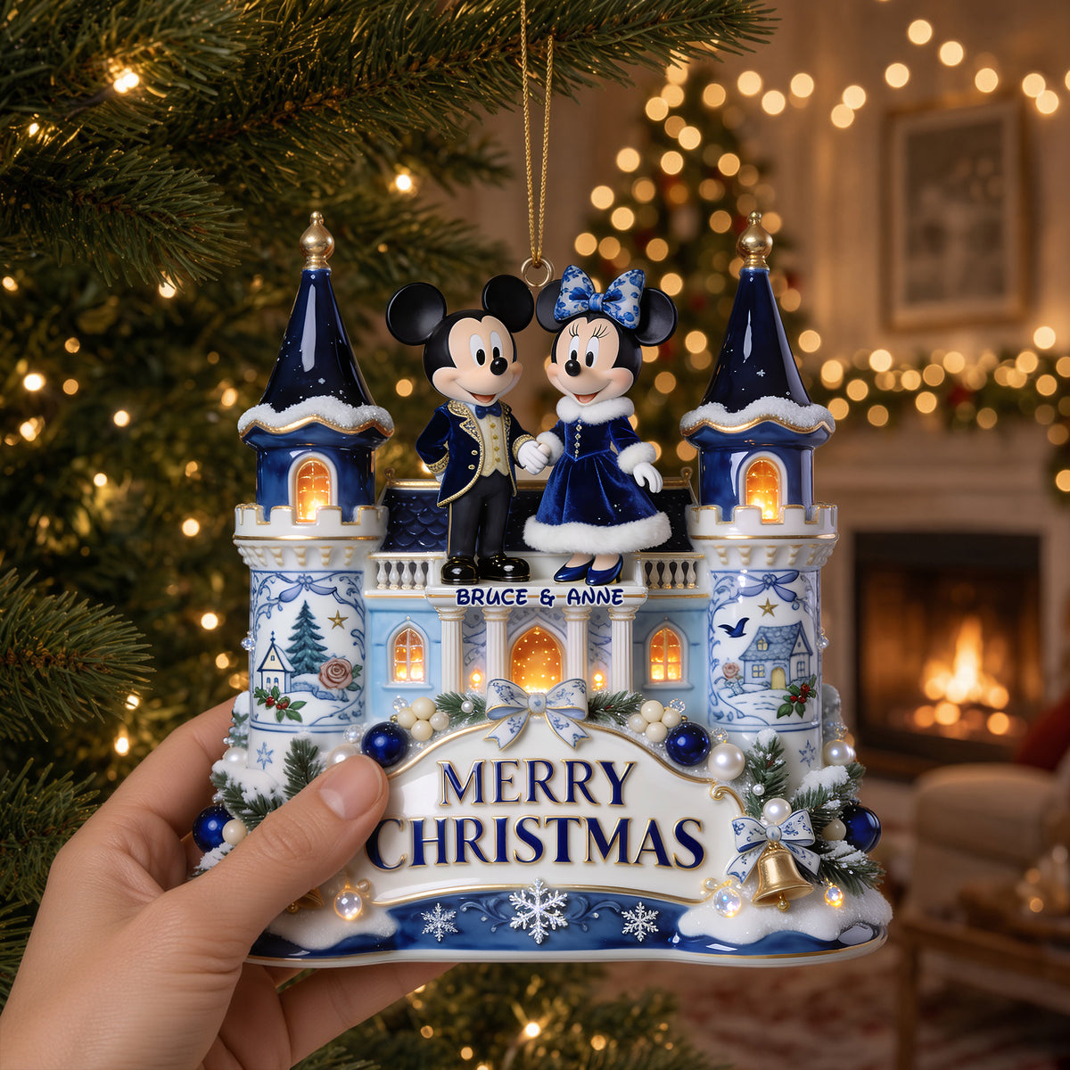 Merry Little Mouse Ornament - Personalized Christmas Gifts For Couple 01pglu290826-Homacus