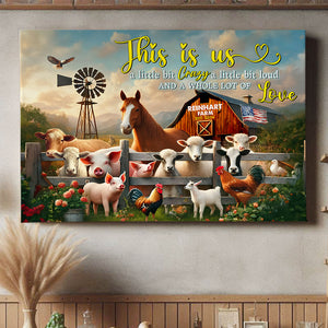 Personalized Gift For Farmer Family Canvas Print, Happy Farm Life 01qhtn131224a-Homacus