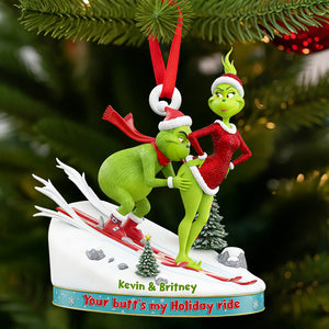 Skiing Couple Christmas Ornament Personalized Gifts For Couple 03OHDT190925