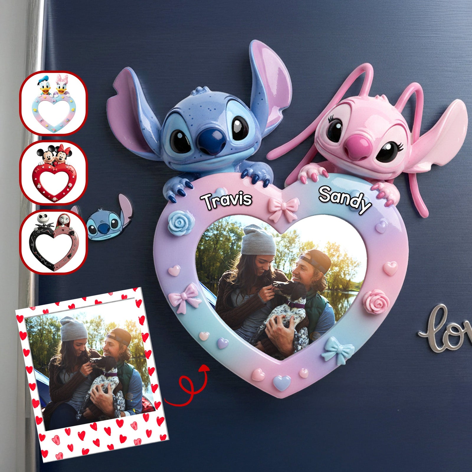 Romantic Heart Fridge Magnet - Custom Photo Gifts For Couples 04KIMG251125-Homacus