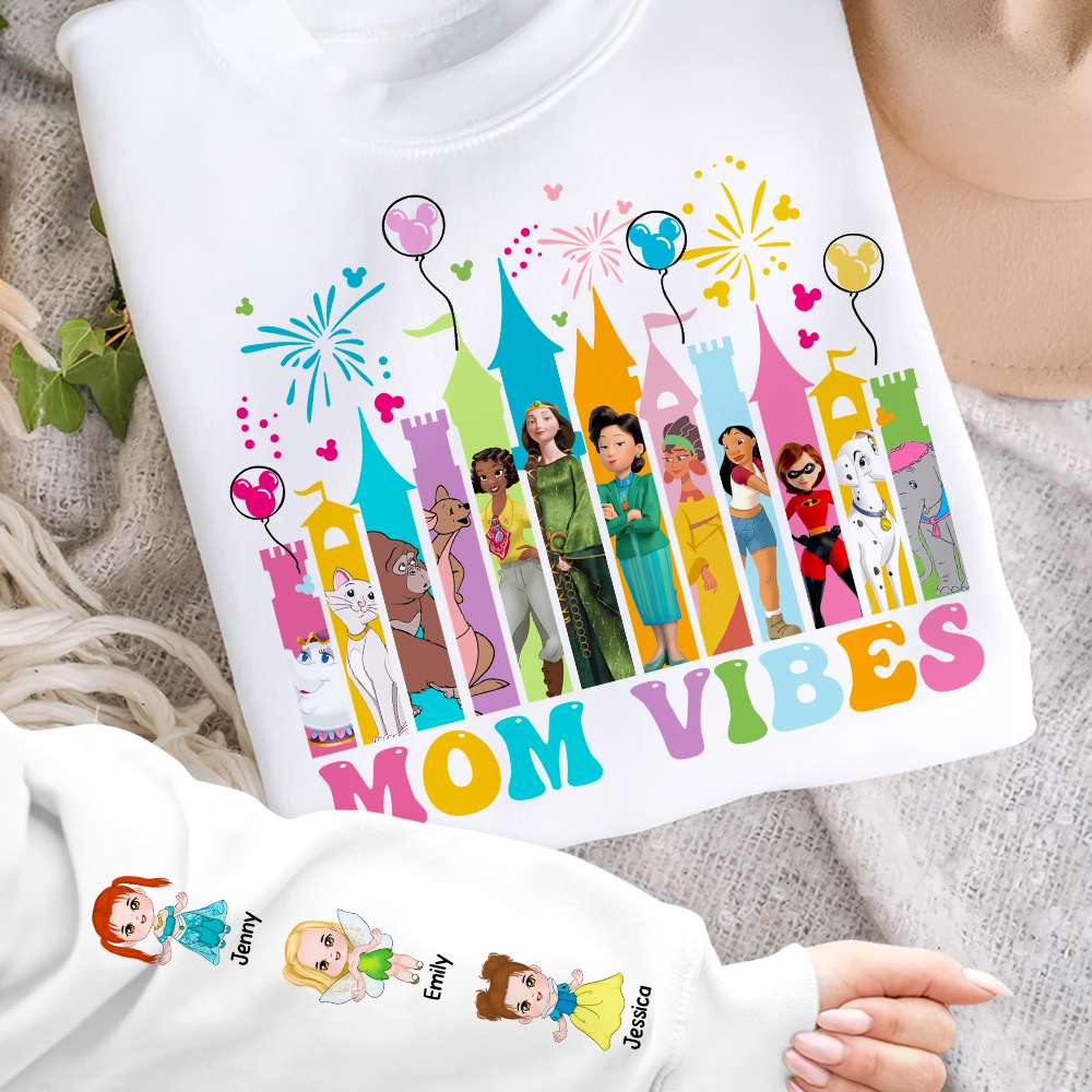 Personalized Gifts For Mom Shirt Mom Vibes 02NADT120325HA-Homacus