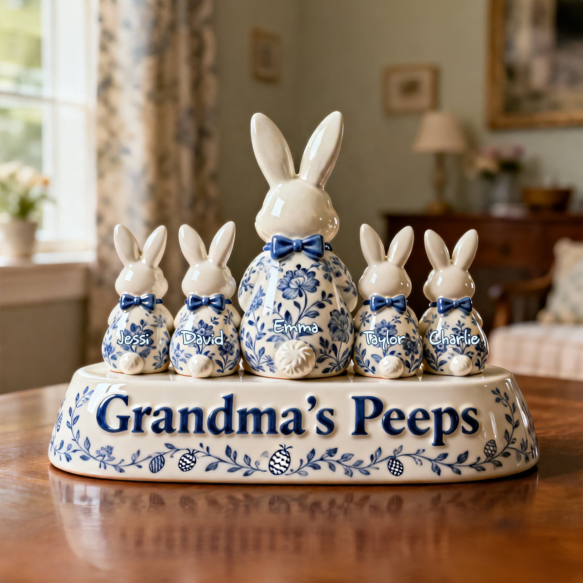 Toile de jouy Grandma Peeps Acrylic Plaque - Personalized Gifts For Easter Day Grandma Plaque 06NALU290126-Homacus