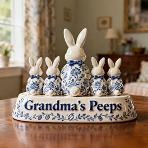 Toile de jouy Grandma Peeps Acrylic Plaque - Personalized Gifts For Easter Day Grandma Plaque 06NALU290126-Homacus