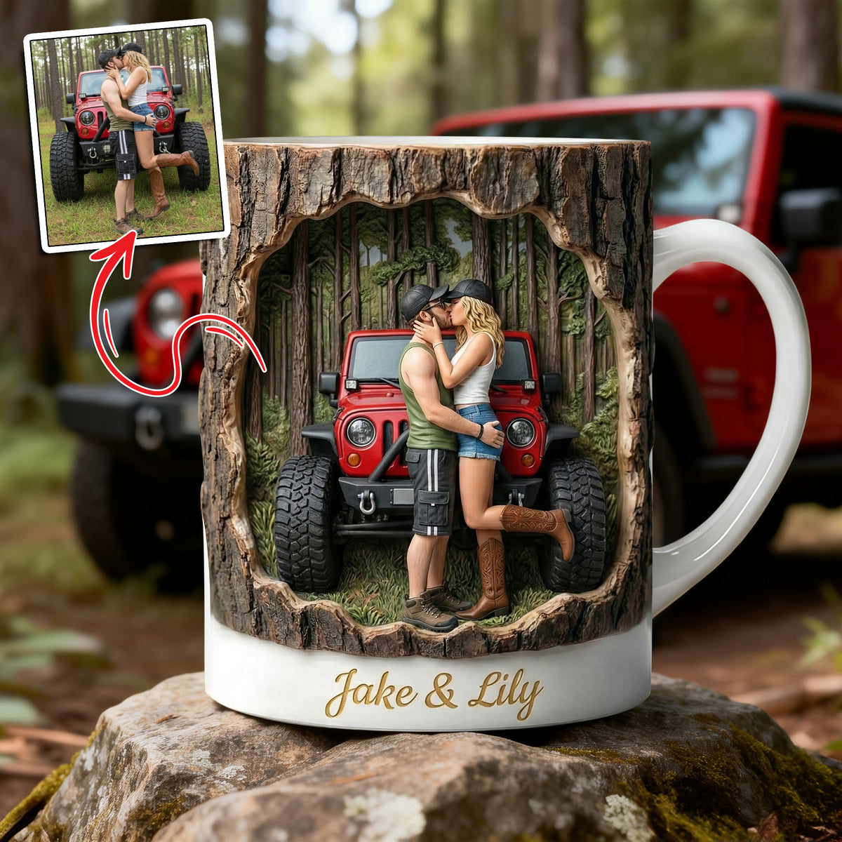 Off-Road Adventure Coffee Mug - Personalized Custom Photo Gift For Off-road Lovers 02HULU311225-Homacus