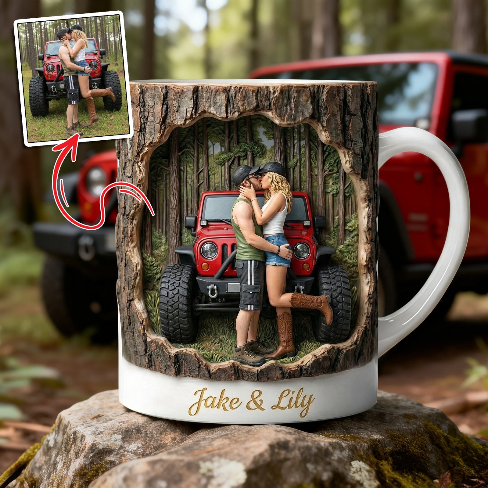 Off-Road Adventure Coffee Mug - Personalized Custom Photo Gift For Off-road Lovers 02HULU311225-Homacus