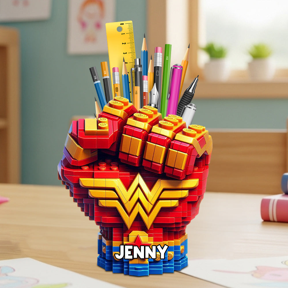 Super Fist Bump Wooden Pen Holder - Personalized Gifts For Kids 03ohtn240725-Homacus