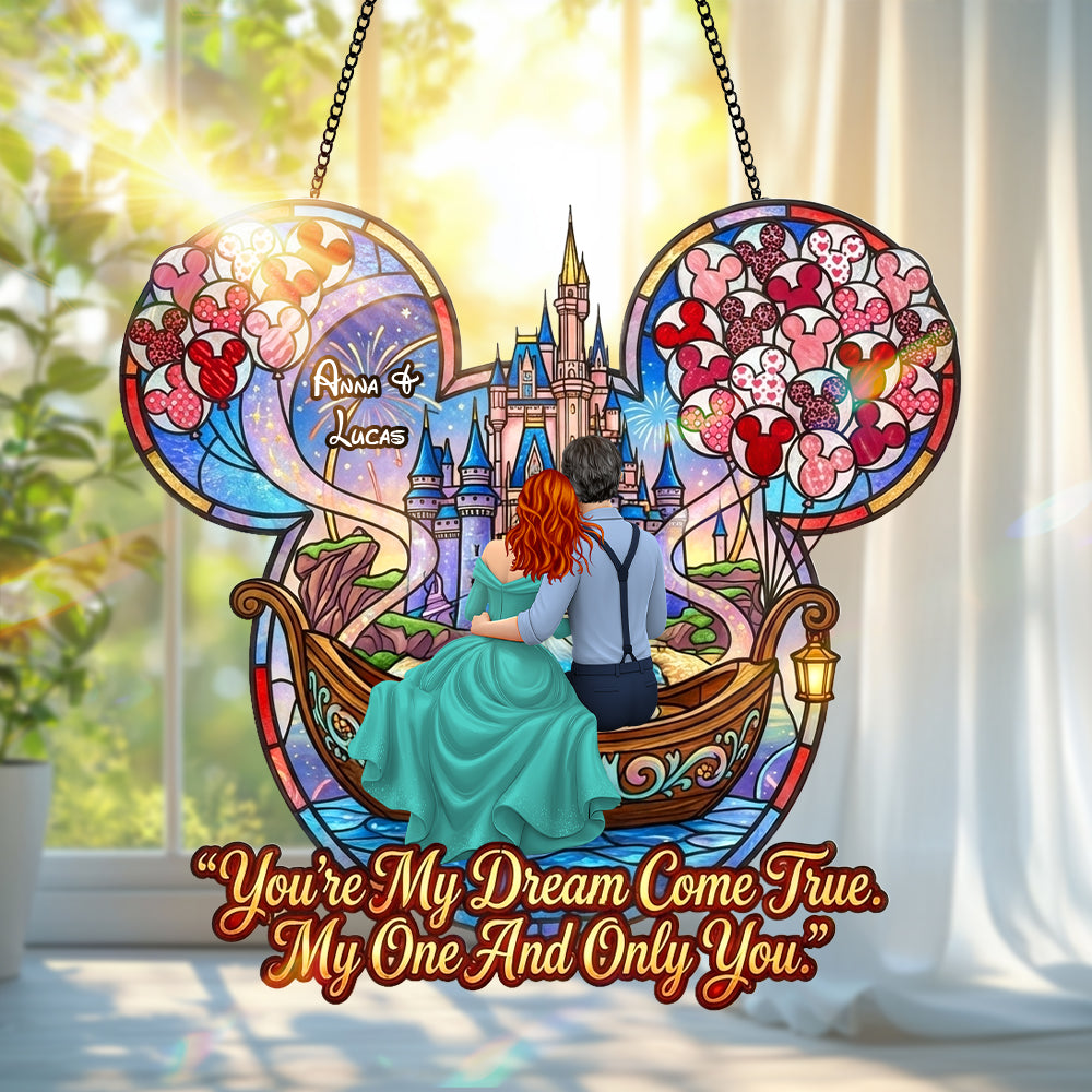 Dreamy Couple Boat Suncatcher - Personalized Gifts For Couples 05HUTN131225-Homacus