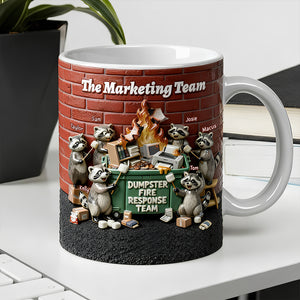 Fun Raccoon Dumpster Fire Response Team Mug, Personalized Gift For Coworker 02qhdt271125-Homacus
